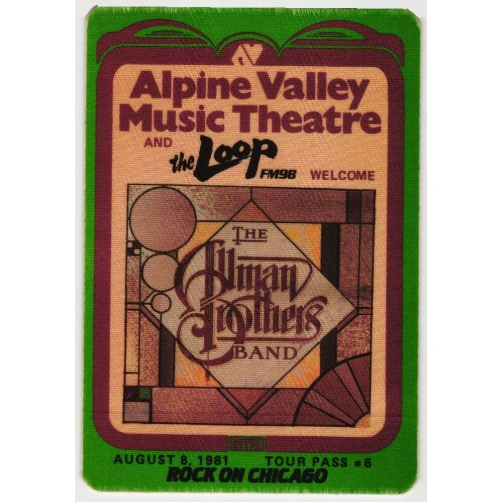 Vintage 1981 Allman Brothers Radio Promo Backstage Pass Loop FM 98 East Troy WI